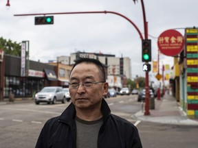 Director of Chinatown BIA, Wen Wong, pictured in Chinatown in Edmonton, Alta., on Wednesday, June 15, 2022. The core area of the city's Chinatown has seen a rise in violent crime.