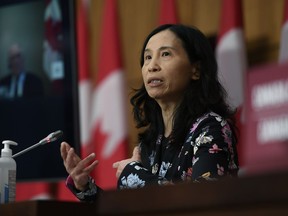 Chief Public Health Officer of Canada Dr. Theresa Tam speaks during a news conference on the COVID-19 pandemic in Ottawa on Tuesday, Dec. 22, 2020. Canada's top doctor says negotiations are underway for more vaccines to curtail monkeypox as confirmed cases reached 278 nationwide.
