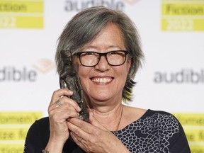 American-Canadian writer, Ruth Ozeki, wins the prestigious Women's Prize for Fiction for "The Book of Form and Emptiness.", in London, Wednesday June 15, 2022. Ozeki was awarded the 30,000 pound ($36,000) prize for her playful, philosophical novel about a bereaved boy's relationship with books and the objects in his house -- all of which speak to him.