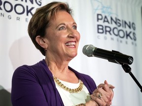 Nebraska Democratic congressional nominee Patty Pansing Brooks speaks to her supporters, Tuesday, June 28, 2022, in Lincoln, Neb.