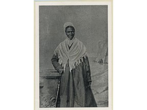This undated photo from the Library of Congress shows Sojourner Truth, a Black woman who had escaped slavery with her infant daughter. Recently uncovered court documents from 1828 related to the noted abolitionist were spotted in January by an eagle-eyed New York state archivist. The court papers from her successful court fight to reunite with a son sold to slavery will briefly be on public display Wednesday at the Ulster County Courthouse in Kingston, New York, the same building where she brought her case.