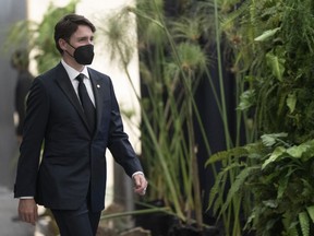 Prime Minister Justin Trudeau arrives at a state dinner with Commonwealth government leader in Kigali, Rwanda, Thursday, June 23, 2022.&ampnbsp;Trudeau says the U.S. Supreme Court's decision to overturn Roe v. Wade is "horrific" and his heart goes out to the millions of American women who are now set to lose their legal right to an abortion.