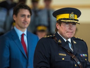 Brenda Lucki at a 2018 event in Regina where she was announced as RCMP commissioner.