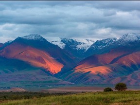 A view of the Tian Shan mountains in Kyrgyzstan, the region in Central Asia where researchers studying ancient plague genomes have traced the origins of the 14th century Black Death. PHOTO BY LYAZZAT MUSRALINA /Handout via REUTERS