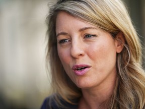 Minister of Foreign Affairs Melanie Joly at a media availability&nbsp; in Los Angeles, California, on Wednesday, June 8, 2022. After the U.S. Supreme Court struck its 1973 Roe v. Wade decision Friday, Liberal politicians north of the border were were quick to suggest that Canadians shouldn't take their freedoms for granted.THE CANADIAN PRESS/Sean Kilpatrick