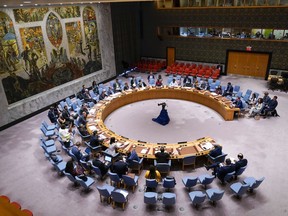 The United Nations Security Council meets on threats to international peace and security, Wednesday, June 8, 2022 at United Nations headquarters.