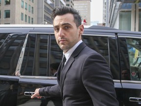Hedley frontman Jacob Hoggard leaves 361 University Ave Courts on Friday May 6, 2022.