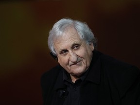 FILE - Israeli novelist A.B. Yehoshua gestures during the taping of the Italian State RAI TV program "Che Tempo che Fa" in Milan, Italy, on Jan. 28, 2012. A.B. Yehoshua, a prominent Israeli author celebrated for his mastery of the Hebrew language and a leading peace activist, has died. He was 85. His death was confirmed on Tuesday, June 14, 2022, by a Tel Aviv hospital.