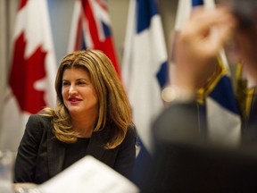 Former Conservative Party of Canada interim Leader Rona Ambrose participates in discussions on the modernization of the North American Free Trade Agreement in Toronto on September 22, 2017. One of the candidates vying to lead Alberta's United Conservatives has brought on a high-profile former federal politician as campaign chair. Rebecca Schulz says Rona Ambrose, the former Conservative Opposition leader, knows what it takes to unite and lead a party and that she's honoured to have her on the team.