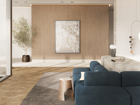 Die Lobby von Mason Studio vermittelt das Gefühl eines minimalistischen Zuhauses.