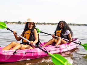 Visitors to the Bay of Quinte region are journeying in droves to enjoy the food, entertainment and retail pop-ups. In Belleville, rented kayaks allow visitors to experience the beauty of the region from the water. SUPPLIED