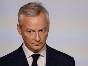 French Minister for the Economy and Finances Bruno Le Maire listens to questions during the press conference following the weekly cabinet meeting in Paris on July 7, 2022.