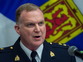 RCMP Supt. Darren Campbell testifies Monday, July 25 , at the Nova Scotia Mass Casualty Commission. His handwritten notes made in the days after the shooting are key to allegations of political interference in the investigation by the federal government.