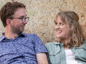 In fiction and in fact: Joe List and Sarah Tollemache play a married couple in Fourth of July.