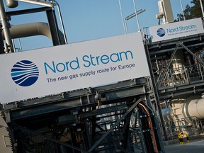 A Nord Stream gas pipeline terminal is seen in Lubmin, northeastern Germany.