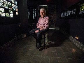 Holocaust survivor Max Eisen visits the Toronto Holocaust Museum in 2016.