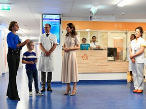 Danish Crown Princess Mary visits the Children's Hospital at Leiden University Medical Centre, during an official visit to the Netherlands, in Leiden, Netherlands, on June 21.