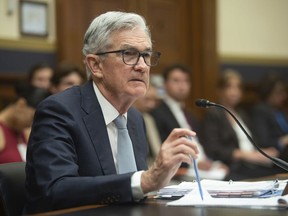 Federal Reserve Chairman Jerome Powell testifies before the House Financial Services Committee on Thursday, June 23, 2022 in Washington.