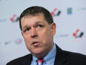 Hockey Canada COO Scott Smith announces the 2019 World Junior Hockey Championship will be held in Vancouver and Victoria, during a news conference in Vancouver, B.C., on Thursday December 1, 2016.