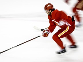 Johnny Gaudreau and the Calgary Flames have yet to come to terms on a new contract as the clock continues to tick towards the pending unrestricted free agent hitting the open market. Gaudreau skates during team practice in Calgary, Tuesday, May 17, 2022.THE CANADIAN PRESS/Jeff McIntosh