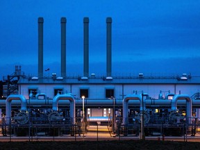 A gas receiving station along the halted Nord Stream 2 project in Lubmin, Germany.