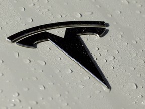 FILE - A Tesla logo is seen in Salt Lake City. The National Highway Traffic Safety Administration confirmed Friday, July 8, 2022, that it sent a Special Crash Investigations team to probe the crash of a Tesla into the back of a semitrailer at a rest area near Gainesville, Fla., earlier in the week.