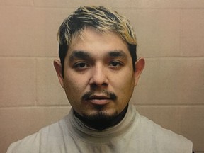 Joey Crier is seen in this police handout photo provided as evidence by the Court of Queen's Bench of Alberta. Crier, who was convicted of manslaughter in his young son's death, has been released from prison under supervision after serving three years.
