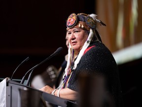 Versammlung der Nationalchefin der First Nations RoseAnne Archibald.