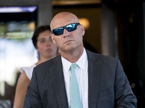 FILE - Marc Short, former Vice President Mike Pence's chief of staff, leaves a meeting on Capitol Hill in Washington, July 20, 2022. Short has testified before a federal grand jury investigating the Jan. 6, 2021, assault on the U.S. Capitol. That's according to a person familiar with the matter who says Short appeared before the grand jury under subpoena.