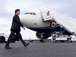 Prime Minister Justin Trudeau was on a work trip when this particular photo was taken. He usually takes a smaller jet for private vacations.