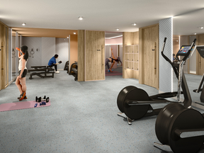 Amenities include a wellness centre with exercise, cardio and weight-training areas.