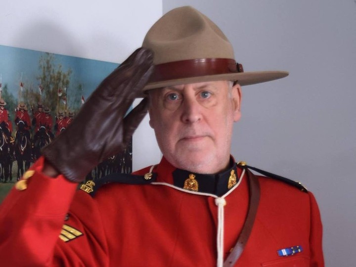  This is a Facebook image of RCMP enthusiast Warren Thwing wearing a vintage Mountie uniform; one of the jewels of an extensive personal collection of RCMP memorabilia. It’s that collection – and potentially this photo in particular – that subjected Thwing to a no-knock raid in 2020 by an RCMP ERT team. After a mass killer in Nova Scotia impersonated an RCMP officer in order to murder 22 people, the Mounties apparently began a feverish crackdown on anybody known to possess police gear.