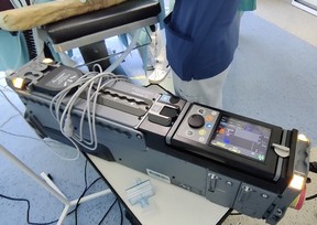 Thornhill Medical’s portable life support system in Ukraine. The gear mimics the capability of an ICU and can be used in almost any setting. The Toronto firm donated some of the unique equipment to Ukraine, where it’s being used to treat war casualties.