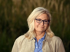US Representative Liz Cheney arrives to speak at an election night event during the Wyoming primary election at Mead Ranch in Jackson, Wyoming on August 16, 2022.