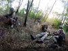 A screenshot from a video released to the National Post showing a unit of Ukrainian fighters – including some Canadian volunteers – being fired upon by Russian forces near Kherson. One of the Canadians told the National Post that it was this firefight that compelled him to return home. “There was no support, no logistics, no prior information, shitty drone footage,” he said.