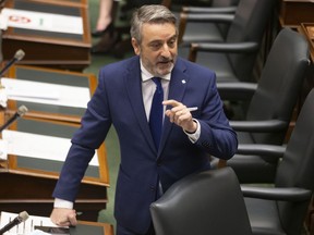 House Leader Paul Calandra attends question period at the Queen's Park Legislature in Toronto on Monday June 14, 2021.
