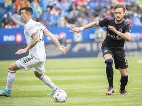 Prior to his injury just before the international break, CF Montreal's Djordje Mihailovic was amongst the frontrunners for MLS Most Valuable Player. Mihailovic, right, breaks away from Real Salt Lake's Aaron Herrera during first half MLS soccer action in Montreal, Sunday, May 22, 2022.