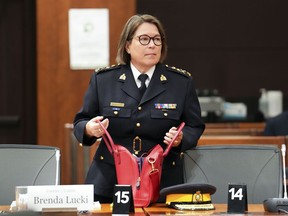 A consultant's report released Monday says Nova Scotia's senior RCMP staff believed there was internal dysfunction and personnel shortages in the years leading up to the 2020 mass shooting, and they felt abandoned by their national leaders in the aftermath. RCMP Commissioner Brenda Lucki appears as a witness at the Standing Committee on Public Safety and National Security on Parliament Hill, in Ottawa on Monday, July 25, 2022.