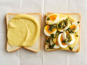 Jammy egg and scallion sandwiches from The Cook You Want to Be