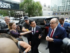 Rudy Giuliani arrives at the Fulton County Courthouse on Wednesday, Aug. 17, 2022, in Atlanta. Giuliani is scheduled to testify before a special grand jury that is investigating attempts by former President Donald Trump and others to overturn his 2020 election defeat in Georgia.
