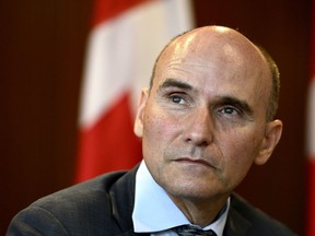 Minister of Health Jean-Yves Duclos speaks during a news conference in Ottawa on Aug. 23, 2022.