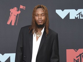 FILE - Fetty Wap appears at the MTV Video Music Awards in Newark, N.J. on Aug. 26, 2019. Fetty Wap, whose real name is Willie Maxwell, has been jailed after prosecutors say he threatened to kill a man during a FaceTime call in 2021, violating the terms of his pretrial release in a pending federal drug conspiracy case. U.S. Magistrate Judge Steven Locke, acting on a request from prosecutors, revoked Maxwell's bond and sent him to jail following a hearing in federal court on Long Island.
