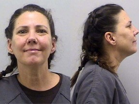 FILE - This undated booking photo provided by the Douglas County Sheriff's Office, in Colorado, shows Cynthia Abcug. The Colorado mother accused of plotting to kidnap her son from foster care after her teen daughter said she started associating with supporters of the QAnon conspiracy theory was found guilty of conspiracy to commit second-degree kidnapping on Friday, Aug. 26, 2022. (Douglas County Sheriff's Office via AP, File)