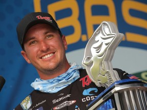 Chris Johnston, of Peterborough, Ont., is seen in Clayton, N.Y., in a July 27, 2020, handout photo. Johnston is aiming to cap the '22 Bassmaster Elite Series campaign with a victory at the season-ending event on the Mississippi River at La Crosse, Wisc. Johnston still mathematically has a shot at the Angler of the Year title -- and the US$100,000 bonus that goes with it -- but readily admits a lot must go right for him this week to make that happen.