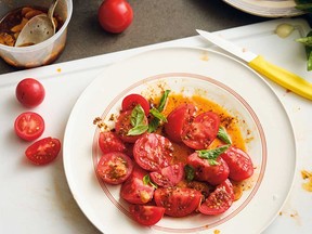 Juicy tomatoes with Italian chili crisp from The Cook You Want to Be