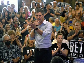 Texas Democrat Beto O'Rourke campaigns for governor during a stop on his Democratic Texas gubernatorial tour Tuesday Aug. 16, 2022 in Abilene, Texas.