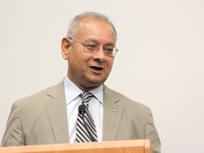 Alok Mukherjee, chair of a panel of experts conducting a review of the Thunder Bay Police Service, is pictured here in 2012 as the chair of the Toronto Police Services Board. The Thunder Bay panel is recommending more Indigenous representation at top positions on Thunder Bay Police Service and the board overseeing it.&ampnbsp;THE CANADIAN PRESS/Colin Perkel