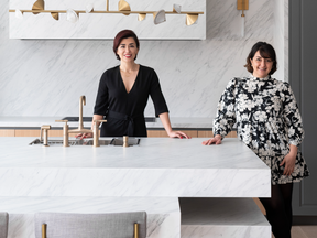 Designers and founders of RZ Interiors Bahar Zaeem (in floral dress) and Shima Radfar designed this 5,000-square-foot custom home in North York that sold in less than a week.