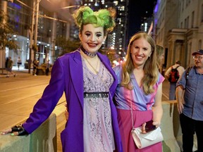 Vera Drew, left, attends "The People's Joker" premiere during the 2022 Toronto International Film Festival on Sept. 13.