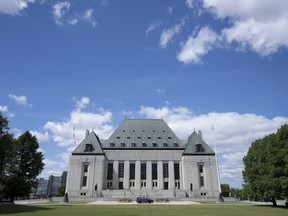 The Supreme Court of Canada is seen on Wednesday, Aug. 10, 2022 in Ottawa. The court will not hear appeals from parties who support approval of an open-pit coal mine in southwest Alberta.